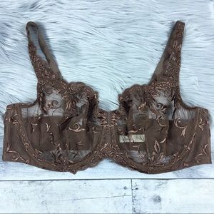 Soma Sexy Sheer Brown Lace Bra 40D